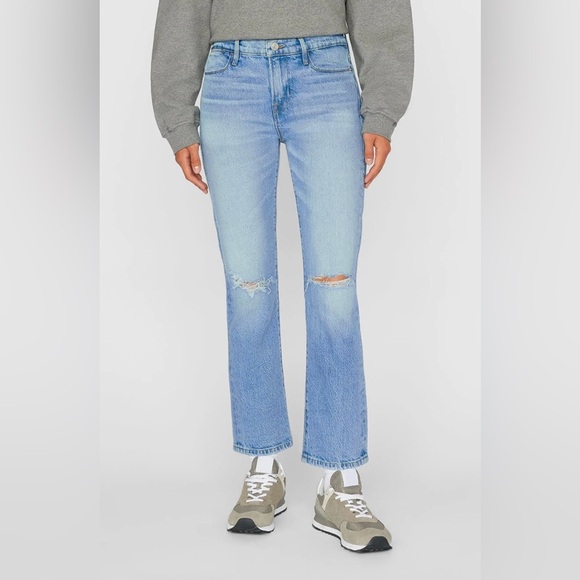 NWOT Frame Le High Straight Jeans in the Demarco Rips wash - Picture 1 of 5